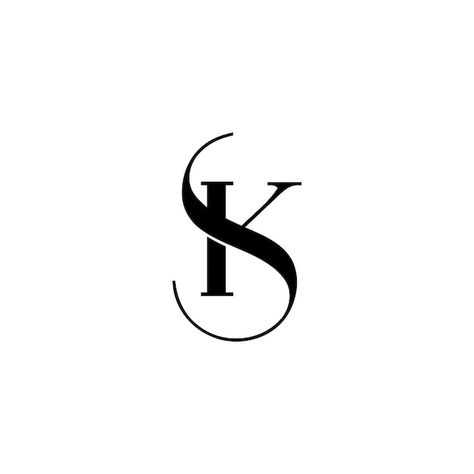 Ks Tattoo Design, Sk Initials Logo, K And S Logo, Sk Design Logo, Sk Monogram Logo, Sk Tattoo Letter, Ks Monogram Design, Tattoo Logo Design Ideas, Sk Logo Design Letter