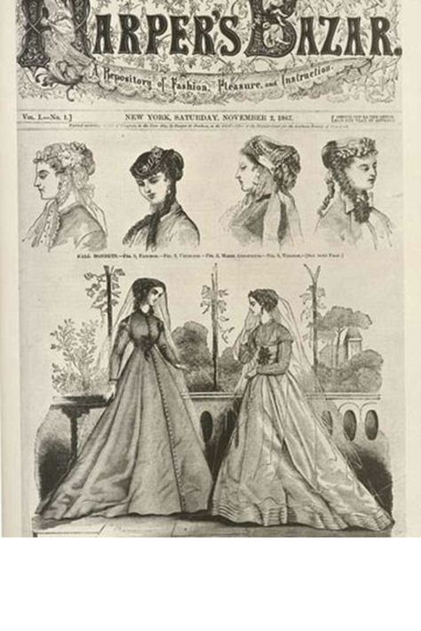 1867: The first issue of Bazaar, devoted to fashion and literature, is published on November 2.    - HarpersBAZAAR.com Harper Bazaar, Harpers Bazaar Covers, Alexey Brodovitch, Harpers Bazar, Harpers Bazaar Magazine, Old Magazines, Women Magazines, Harper’s Bazaar, Old Fashion