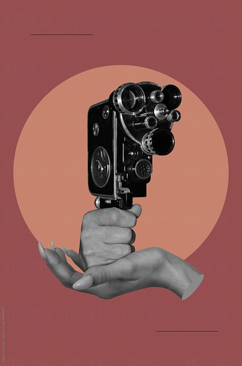 Camera Movie, Hand Camera, Vintage Movie, Movie Graphics, Camera Collage, Hand Holding Camera Reference, Old Movie, Holding A Camera, Hand Holding Camera