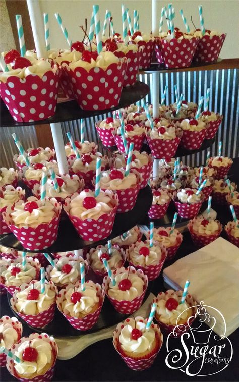 vintage 50's soda fountain cupcakes