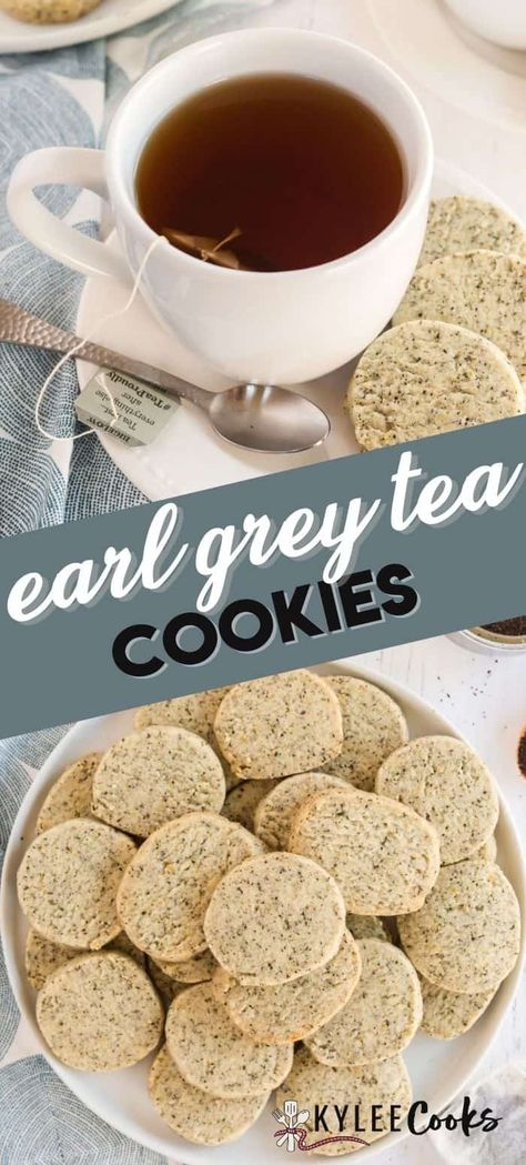 These Earl Grey Cookies are delicately flavored with fragrant tea, a hint of orange zest, and are crispy, unique and amazing! They melt in your mouth! #earl grey #homemade #recipe Earl Grey Cookies, Green Tea Cookies, British Bake Off Recipes, Cookie Boxes, Cookies Easy, Tea Cookies, Gourmet Cookies, Decadent Cakes, Homemade Recipe