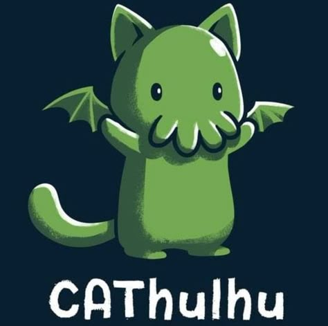 Cthulhu Art, Lovecraftian Horror, Nerdy Shirts, Cthulhu Mythos, Call Of Cthulhu, New Cat, Cat Toy, Cthulhu, Cat Shirts