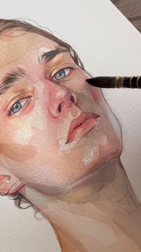 Watercolour Portrait Faces, Watercolor Faces, Watercolour People, Watercolor Portrait Tutorial, 2023 Watercolor, Portrait Painting Tutorial, Watercolor People, Watercolor Art Face, Watercolor Face