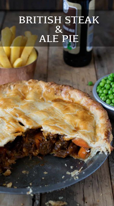 Beef And Ale Pie, Steak Pie Recipe, Steak And Ale Pie, Steak Ale Pie, Steak And Kidney Pie, Ale Pie, Steak Pie, British Cooking, Steak And Ale