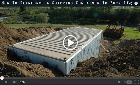 How To Reinforce a Shipping Container To Bury It (EMP proof) - Bio Prepper Under Ground Bunker, Survival Bunker, Building A Bunker, Underground Bunkers, Root Cellars, Bunker Home, Underground Living, Doomsday Bunker, Survival Preparedness