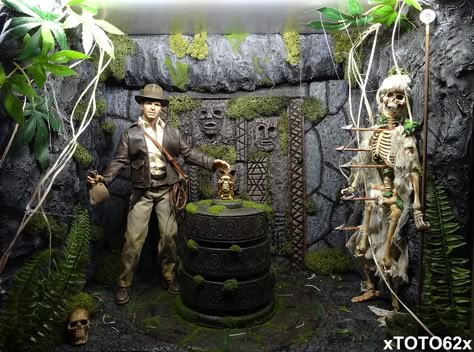 Indiana Jones Hot Toys Diorama Indiana Jones Props Diy, Indiana Jones Halloween Decorations, Indiana Jones Trunk Or Treat Ideas, Indiana Jones Diorama, Indiana Jones Escape Room, Indiana Jones Decorations, Indiana Jones Props, Indiana Jones Trunk Or Treat, Indiana Jones Decor