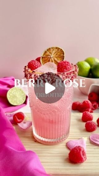 Harriet Pasco | Colourful Cocktail Recipes on Instagram: "Berry up your Monday with a refreshing Berry Rose Paloma! 🍇✨ Let’s kickstart the week with some fruity and floral vibes.

BERRY ROSE PALOMA (makes 1)
• 2oz / 60ml tequila
• 1oz / 30ml raspberry syrup
• 1oz / 30ml lime juice
• 1oz / 30ml rose liqueur
• Soda water
• Edible glitter
• Garnish: lime wheel and raspberries

1. Add the tequila, raspberry syrup, lime juice, rose liqueur and edible glitter of a glass and stir to combine.
2. Fill the glass with ice and top with soda water.
3. Garnish with fresh raspberries and a lime wheel." Rose Liqueur, Colorful Cocktails, Raspberry Syrup, Fresh Raspberries, Soda Water, Edible Glitter, Lime Juice, Liqueur, Paloma