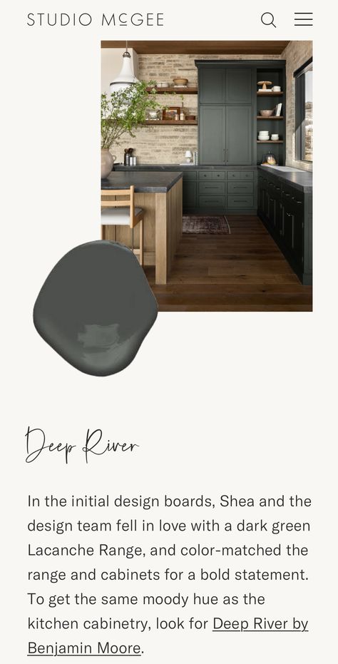 Essex Green Paint Benjamin Moore, Dark Floors Green Cabinets, Dark Green Painted Kitchen Cabinets, Moody Kitchen Paint Colors, Kendall Charcoal Benjamin Moore Cabinets, Dark Cabinet Paint Colors, New Home Painting Ideas, Painting Open Floor Plan, Moody Industrial Decor