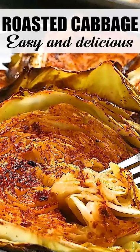 Please, click on the link above (Cooktoria.com) to see the full recipe and instructions. Happy cooking! Roasted Cabbage Steaks, Baked Cabbage, Cabbage Steaks, Roasted Cabbage, Cabbage Recipe, Cabbage Recipes, Christmas Tree Ideas, Veggie Dishes, Easy Delicious