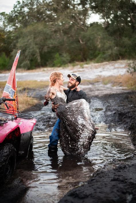 Mudhole wedding. Wedding photography. Country wedding Wedding Photography Country, Country Wedding Pictures, Country Style Wedding Dresses, Country Couple Pictures, Country Relationships, Cute Country Couples, Country Wedding Photos, Country Western Wedding, Country Wedding Inspiration