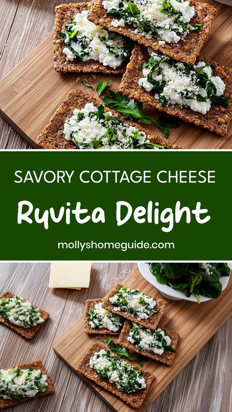 Discover new ways to enjoy cottage cheese with Ryvita crackers. Elevate your snack game with this delicious and nutritious combination that is perfect for a quick and easy meal or a healthy snack. Packed with protein and fiber, cottage cheese with Ryvita crackers will keep you satisfied and energized throughout the day. Try different toppings like fresh berries, honey, or avocado to make it even more exciting.

Ingredients
3/4 cup (150 g) thawed chopped spinach
1/3 cup (65 g) plain cottage chees Savory Cottage Cheese, Low Calorie Pancakes, Cottage Cheese Recipe, Protein Cottage Cheese, Cottage Cheese Pancakes, Cheese Pancakes, Cottage Cheese Recipes, Game Snacks, Lemon Rind