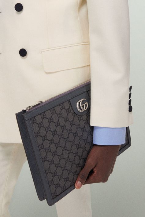 Gucci MytheresaMen Gucci Men Bag, Gucci Bag Men, Gucci Bag Outfit, Gucci Pouch, Man Clutch, Mens Luxury Fashion, Business Partner, Office Style, Gucci Men