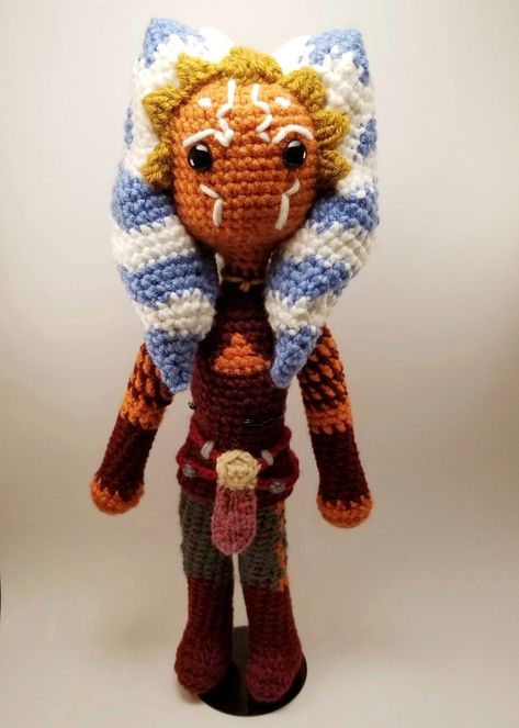 Star Wars Crochet, Amigurumi For Beginners, Star Wars Crafts, Star Wars Clone, Crochet Stars, Crochet Doll Clothes, George Lucas, Doll Crochet, Ahsoka Tano