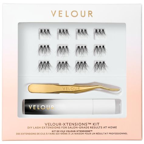 Velour-Xtensions™ False Lashes Kit - Velour Lashes | Sephora Lash Extensions Kit, Flared Lashes, Velour Lashes, Lash Extension Kit, Lash Clusters, Too Real, Diy Lash Extensions, Eyelash Extension Kits, Diy Eyelash Extensions