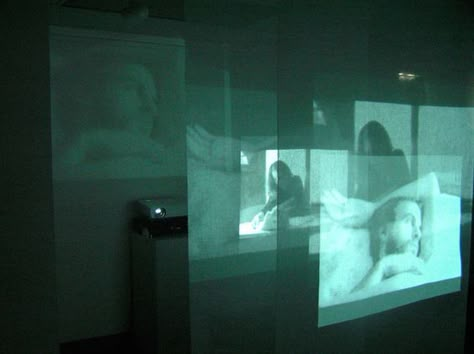 Video Projection Installation, Projection On Fabric, Projector Installation, Photography Installation, Projection Art, Projection Installation, Installation Interactive, Solid Wall, New Media Art