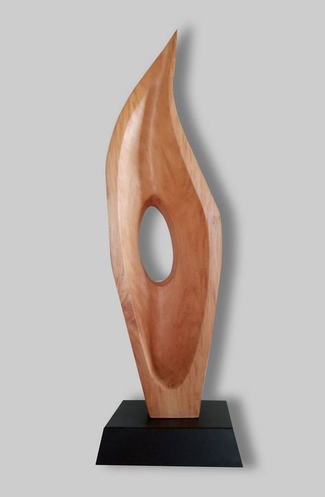 Wooden Sculpture Abstract Wood Carvings, Minimalism Sculpture, Expressionism Sculpture, Abstract Wood Carving, Wood Sculpture Art, Carved Wood Sculpture, Wood Wall Art Diy, Wood Art Projects, Sculpture Wood