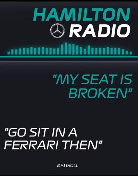 F1 Radio Messages, F1 Radio, F1 Funny, F1 Meme, Wall To Wall Carpet, Hamilton Quotes, Pray For Love, F1 Memes, Hamilton Funny