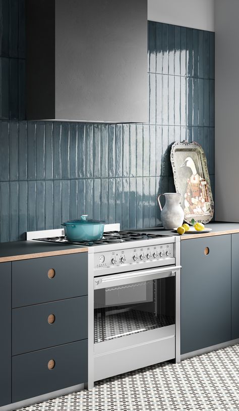 Favourite Kitchens Blue Subway Tile, Blue Backsplash, Tiles For Wall, Polished Porcelain Tiles, Tile Trends, Porcelain Wall Tile, Glazed Tiles, Subway Tiles, Tile Stores