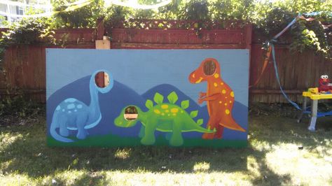 Dinosaur Photo Booth, Painted Dinosaur, Picture Booth, Dinosaurs Birthday, Dinosaur Photo, Vbs 2023, Photoshoot Backdrops, Dinosaur Pictures, Baby Dino