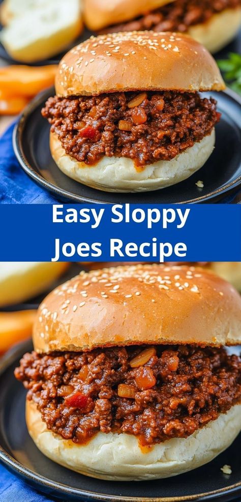 Need an effortless dinner idea? This Sloppy Joes Recipe is a quick and flavorful solution that your whole family will enjoy. With simple ingredients and minimal prep, it’s ideal for those hectic evenings. Classic Sloppy Joe Recipe, Quick Ground Beef Recipes, Sloppy Joe Recipe Easy, Homemade Sloppy Joe Recipe, Sloppy Joe Recipe, Sloppy Joes Easy, Ground Recipes, Quick Family Dinners, Homemade Sloppy Joes