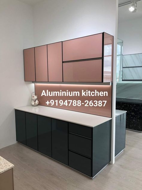 Alluminium Cupboards, Aluminium Kitchen Cabinets Modern, Aluminium Kitchen Cabinets, Arch Board, Kitchen Set Aluminium, Aluminum Kitchen Cabinets, Aluminium Glass Door, Aluminum Kitchen, Door Design Photos