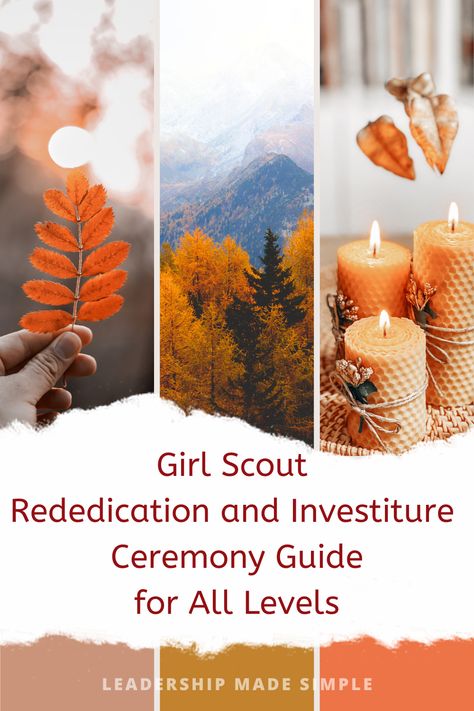 Girl Scout Rededication and Investiture Guide Fall Bridesmaid, Investiture Ceremony, Brownie Girl Scout, Fall Bridesmaids, Elegant Doors, Troop Leader, Girl Scout Leader, Bridesmaid Inspiration, Fall Door Hangers