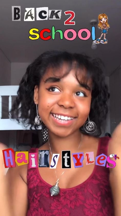 sum back to school hairstyles <3 #haircut #haircolor #hairstylist Indie Hairstyle, Geometric Hair, Geometric Hair Clip, Cute Curly Hairstyles, Special A, Hair Tips Video, School Hairstyles, Girls Hairstyles Braids, Natural Hair Styles Easy