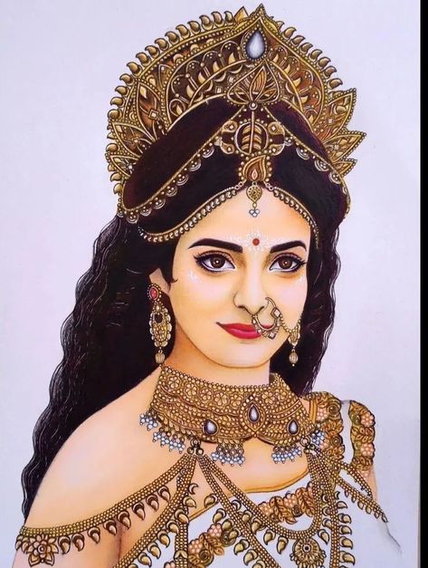 Matarani Drawings, Parvati Mata Drawing, Parvati Goddess Art, Shiva Parvati Drawing, Bhagwan Drawing, Shiv Parvati Drawing, Shiv Drawing, Maa Drawing, God Drawing