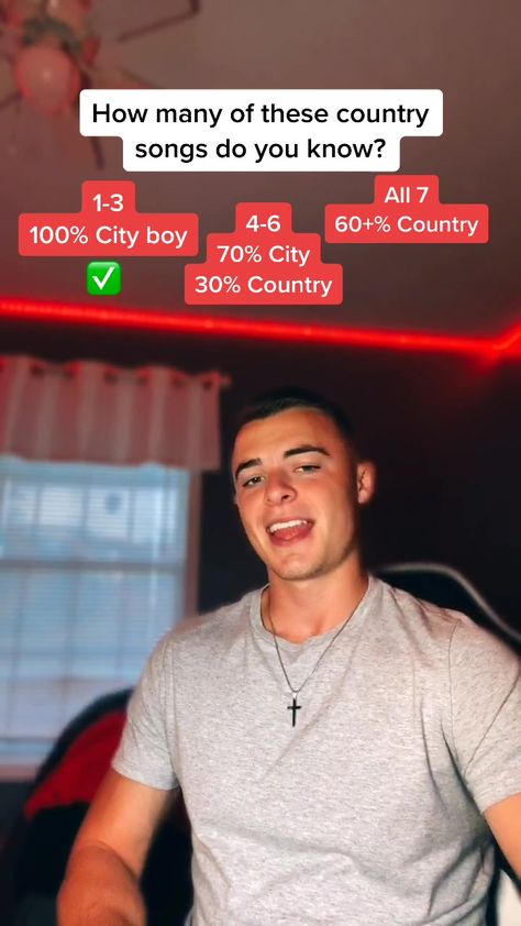 Real Vs Fake Country Music Videos, Put A Finger Down Country Edition, Country Song Test, Try Not To Sing Country, How To Be More Country, Ben Davidson Tik Tok Videos, Ben Davidson, Country Videos Tiktok, Country Things