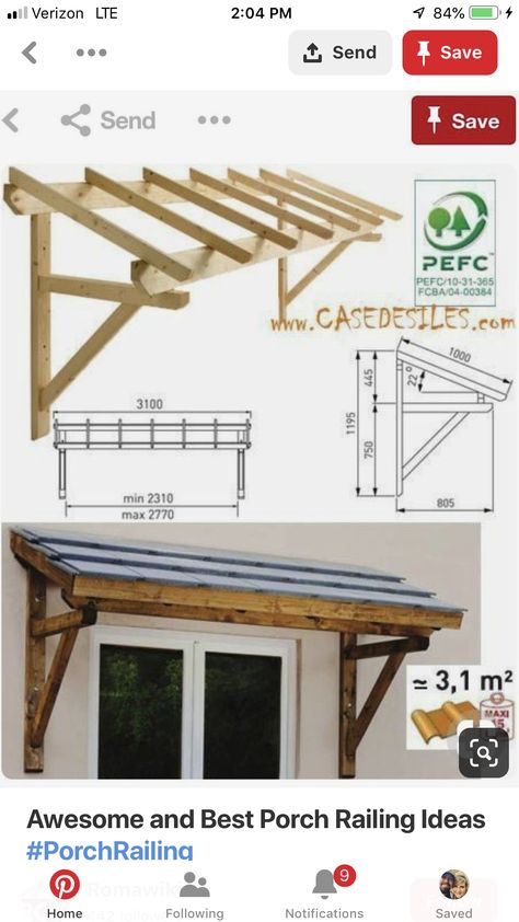 Wooden Awning, Front Door Awning, Door Overhang, Diy Awning, House Awnings, Porch Awning, Porch Roof, Door Awnings, Window Awnings