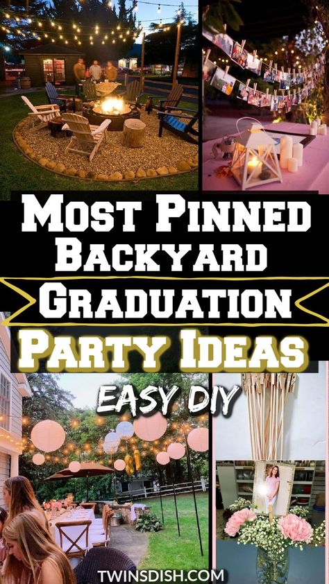 These Backyard Graduation party ideas are perfect for your outdoor party. Easy Diy Graduation party decorations, tent ideas, and food tables for high school and college boys and girls. These are the most pinned Grad Party ideas! Outdoor Graduation Party Ideas, Backyard Graduation Party Ideas, Graduation Bbq Party, Outdoor Graduation Party, Boys High School Graduation Party, Boys Graduation Party, Graduation Bbq, Food Tables, High School Graduation Party Decorations