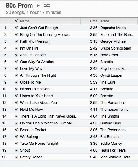 2023 Playlist Names, Names For 80s Playlist, Prom Name Ideas, Sweet Sixteen Playlist, 80s Playlist Names, Prom Playlist, 80s Names, Prom Songs, Prom Party Ideas