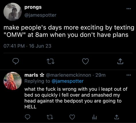 James Potter And Marlene Mckinnon, James Potter Text Posts, Marauders Nicknames Ideas, The Marauders Quotes, Marauders Social Media, Marauders Text Messages, Marauders Twitter Posts, Marauders Tweets Jegulus, Marauders Text Posts