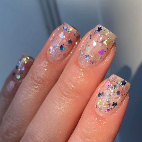 Confetti nails ⭐️💗🌀 @colorwavenails Prize Top secret • • #confettinails #glitter #glitternails #starnails #lovenails #diynails #dippowder #dipnails #nailsathome #selftaughtnails #naturalnails #nailsby #nailfeed #nailcontent #shortnails #prettynails #partynails Cute Confetti, Confetti Nails, Nails Glitter, Party Nails, Star Nails, Nails At Home, Top Secret, Love Nails, Nails Nails