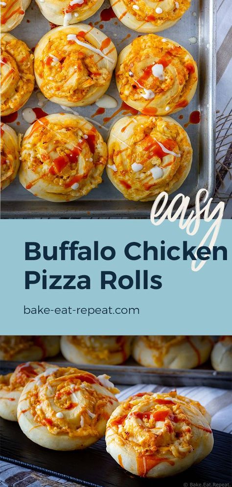 Pizza Rolls Recipe, Make Ahead Lunch, Lunch Pizza, Vegan Quesadilla, Buffalo Chicken Rolls, Pizza Roll Recipe, Easy Buffalo Chicken, Buffalo Chicken Pizza, Weekend Meals