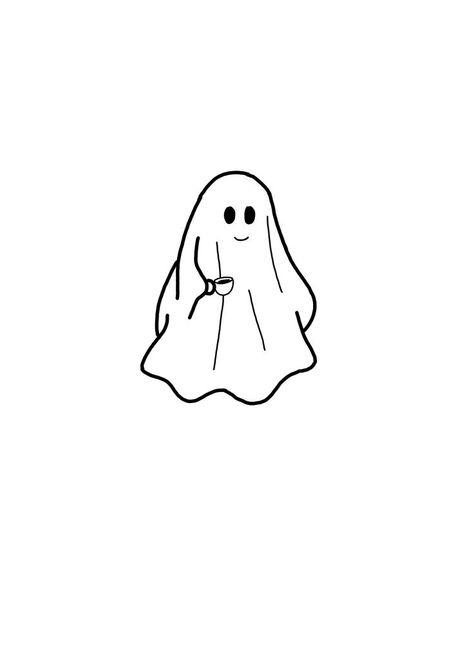 Minimal Halloween Tattoo, Halloween Tattoo Ideas Simple, Small Halloween Tattoos Simple, Ghost Tattoos Cute, Simple Spooky Tattoos, Next Tattoo Ideas, Ghost Tattoo Flash, Two Ghosts Tattoo, Tiny Halloween Tattoos