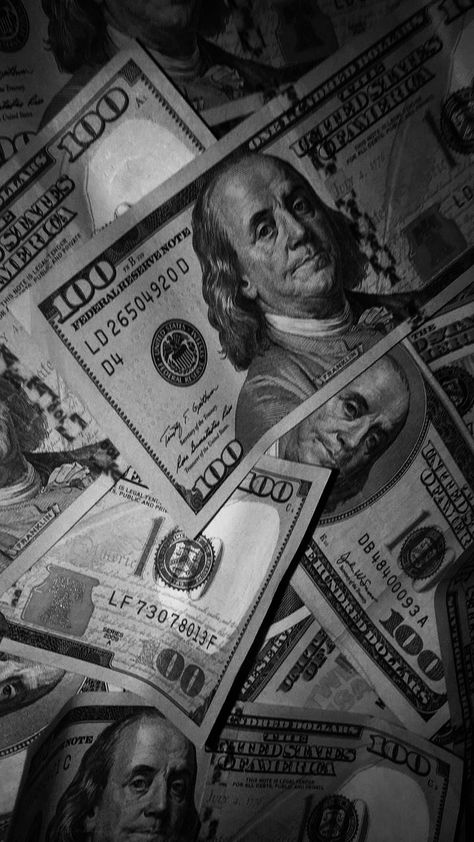 100 Dollars Wallpaper Iphone Black And White, Dollars Money Wallpaper, Wallpaper Iphone Black, Dollars Money, Money Wallpaper, Money Wallpaper Iphone, Dollar Bills, Iphone Black, Aesthetic Wallpaper