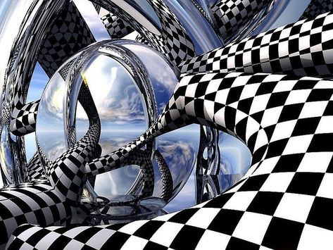 3d Illusion Wallpaper, Checkered Illusion, 3d Illusion Art, Illusion Wallpaper, Optical Illusion Wallpaper, 3d Optical Illusions, Cool Illusions, Wallpaper Dekstop, 3d Illusion