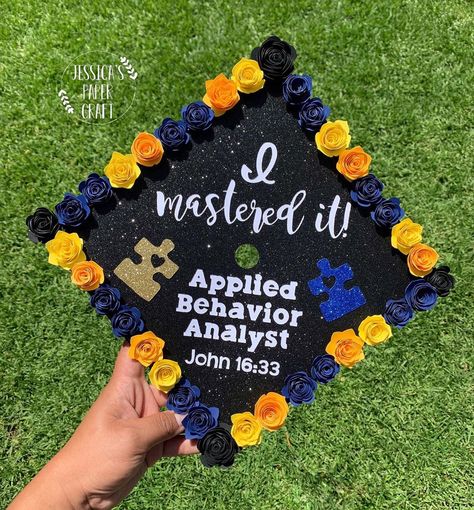 I Mastered It Graduation Cap, Aba Masters Degree, Masters Of Education Graduation Cap, Mastered It Graduation Cap, Graduation Cap Masters Degree, Aba Graduation Cap, Masters Degree Cap Ideas, Graduation Cap Designs Masters Degree, Masters Cap Decoration