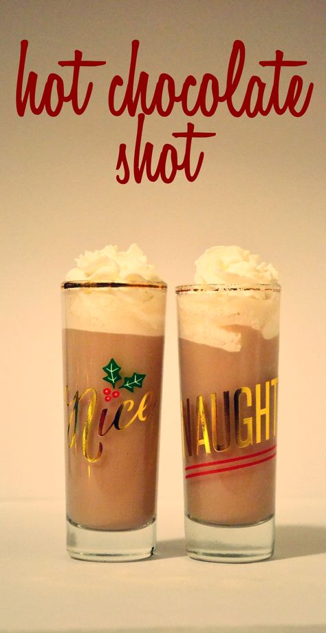 Hot Chocolate Shot Recipe | Twelve Shots of Christmas | Unicorn Hideout Christmas Shooters Holiday Drinks, Christmas Themed Shots, Christmas Shots Alcohol, Chocolate Syrup Cake, Themed Shots, Chocolate Shot, Funny Christmas Images, Xmas Drinks, Christmas Drinks Alcohol Recipes