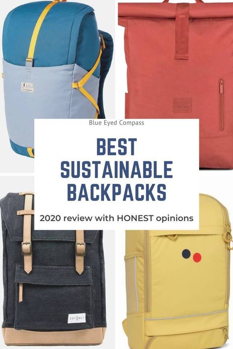 A complete list of the best sustainably made travel backpacks for all types of travelers- solo travel, extended travel, backpackers, and even cute day bags! Each brand is focused on sustainable methods, and feedback is all honest! | Blue Eyed Compass #travelbackpack #travelbackpackforwomen #travelbackpackessentials #sustainabletravelbackpack #minimalistbackpack Backpacks For Travel, Travel Backpack Essentials, Eco Friendly Backpack, Best Backpacks, Sustainable Backpack, Best Travel Backpack, Travel Backpacks, Eco Travel, Minimalist Backpack