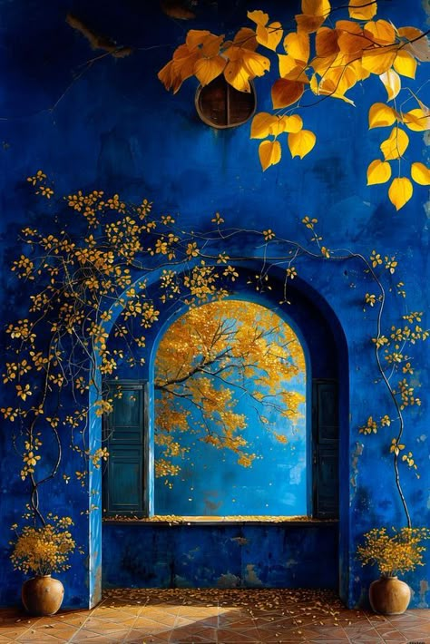 Landscape Art Painting, Beautiful Doors, Fantastic Art, Blue Aesthetic, Beautiful Landscapes, Art Pictures, Landscape Art, Amazing Art, Artist Inspiration