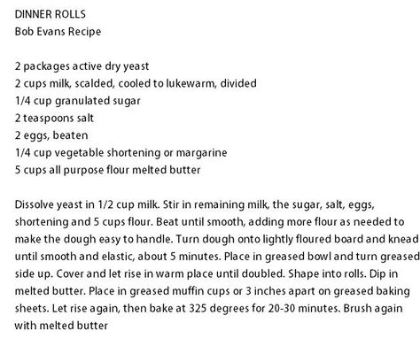 Bob Evans Recipes, Yeast Rolls Recipe, Bob Evans, Homemade Rolls, Yeast Rolls, Dinner Rolls Recipe, Dinner Rolls, Rolls Recipe, Dry Yeast