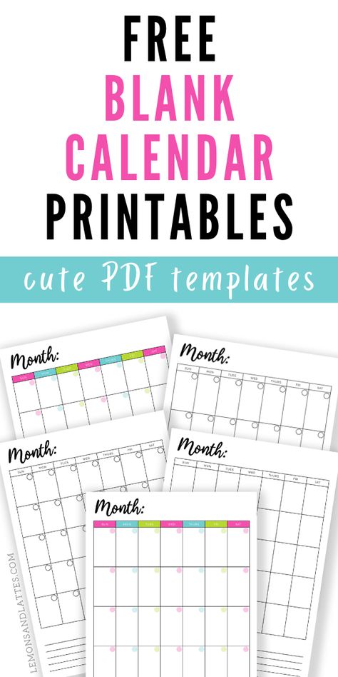 Stay organized with these blank calendar printables. They're all undated, so they will never expire! Print as many copies as you want and store them in a binder for when you need them. Or, save the PDF to your device and print a fresh copy each month. Month On One Page Free Printable, Free Printable 2024 Calendar, Monthly Planner Template Free Printable, Free Monthly Calendar Printable, Blank Monthly Calendar Printable Free, Free Printable Blank Calendar, Blank Monthly Calendar Printable, Free Weekly Calendar, Blank Calendar Printable