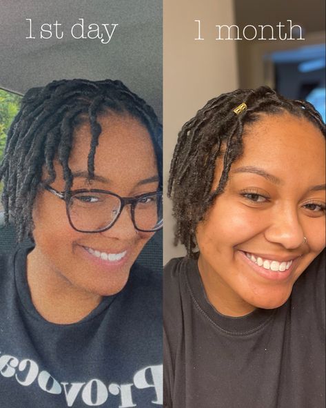 #starterlocs #locs #onemonthloc #dreadlocs #blackwomenwithlocs #combcoils #locjourney 1 Month Starter Locs, Loc Inspiration, One Month Old, Starter Locs, Loc Journey, One Month, 1 Month, Locs, Dreadlocks