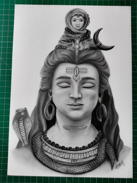 Click on visit Mahakal Sketch, Shiv Ji Sketch, Dairy Drawing, Lord Drawing, Gods Drawing, God Portrait, Mine Drawing, Devo Ke Dev Mahadev, Half Face Drawing