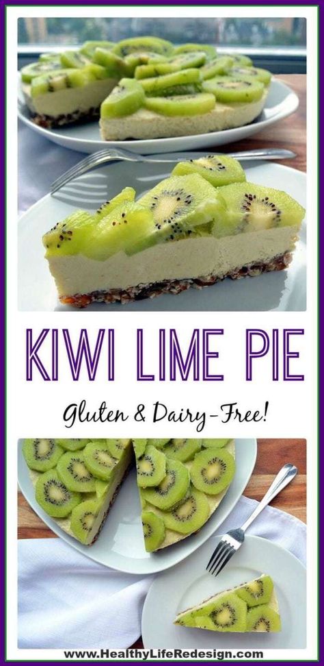 Kiwi Dessert, Kiwi Recipes, Fast Metabolism Diet, Lime Pie, Vegan Paleo, Guilt Free, Gluten Free Dairy Free, Vegan Desserts, Food Hacks