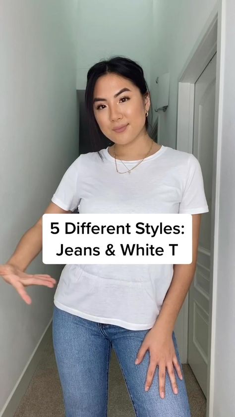 Tshirt Upcycling, White Tshirt Outfit, Outfits Frühling, Casual Tshirt Outfit, Style Tiktok, Men Travel Essentials, Outfit Trabajo, Smart Casual Women Outfits, Casual Women Outfits