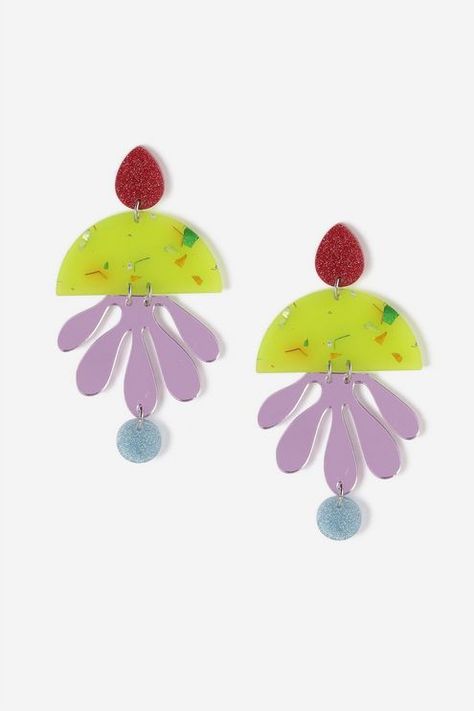 Perspex Earrings, Laser Cut Earrings Acrylics, Bird Template, 14k Gold Hoop Earrings, Bracelets And Rings, Polymer Clay Jewelry Tutorials, Abstract Leaf, Accessories Ear, Laser Cut Jewelry