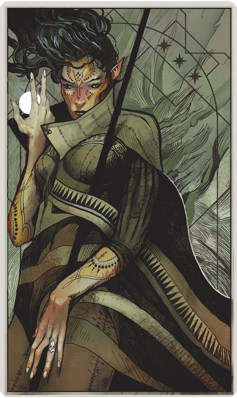 Dragon Age Tarot Cards, Design Quotes Art, Dragon Age Rpg, Blitz Design, Dragon Age 3, Elf Art, Tarot Cards Art, Dragon Age Inquisition, Tarot Art